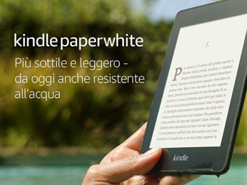 Kindle Paperwhite ebook reader, resistente all’acqua, schermo ad alta risoluzione da 6″, 8 GB, include offerte speciali