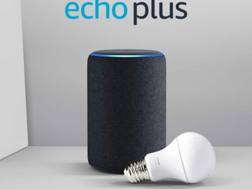 Echo Plus (2ª generazione) – Tessuto antracite + Philips Hue White Lampadina