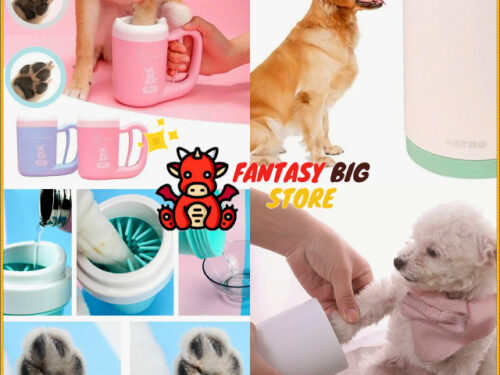 Soft cleaner for dog paws, made of delicate silicone. Wash feet cup.