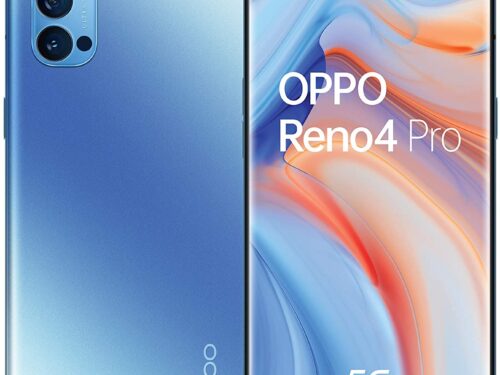 OPPO Reno4 Pro Smartphone, 5G, 12 GB + 256 GB, Galactic Blue