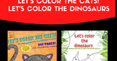 Bundle Coloring Book Cats and Dinosaurs: This book Includes: Let’s Color The Cats! + Let’s color The Dinosaurs. Two beautiful coloring books