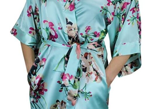 Popular products in Apparel internationally – Ms Lovely Women’s Floral Satin Bridesmaid Robe Short Kimono W/Pockets for Bridal Party
