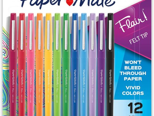 Paper Mate Flair Felt Tip Pens | Medium Point 0.7 Millimeter Marker Pens | School Supplies for Teachers & Students | Assorted Fashion Colors, 12 Count
