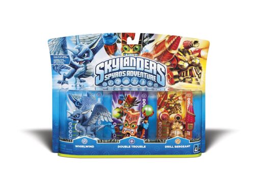 Skylanders world – Toys Triple Character Pack (Whirlwind, Double Trouble, Drill Sergeant)