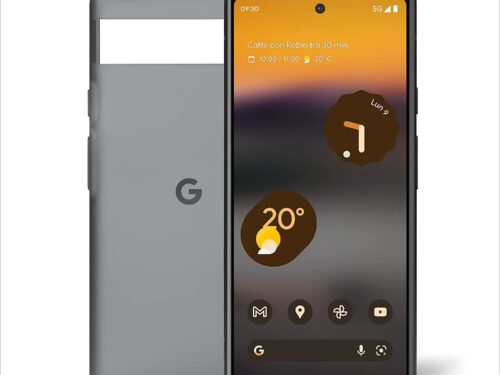 Google Pixel 6a – Telefono 5G Android sbloccato – Fotocamera 12 MP – Grigio carbonio con Custodia protettiva per Google Pixel 6a Grigio antracite
