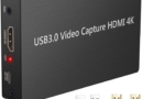 LiNKFOR Scheda Acquisizione Video HDMI 4K a USB 3.0 con HDMI Loop out Video Grabber con Cavo HDMI Dongle Cattura Video Gioco 4K 30Hz 1080P HDMI a USB3.0 con Microfono per Sistema Windows Linux OS X