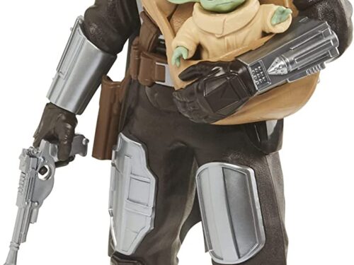 Star Wars Galactic Action The Mandalorian & Grogu Interactive Electronic 12-Inch-Scale Action Figures, Star Wars Toys for Kids Ages 4 and Up