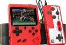 Retro Handheld Game Console , 400 Handheld Classic Games, 3 inch LCD Screen and Additional Controller, Portable Handheld Game Console, Supports Two Players at The Same time(Red)