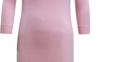 CHOCHENG Italia Women’s 100% Wool Cowl Neck 3/4 Sleeve Knit Dress