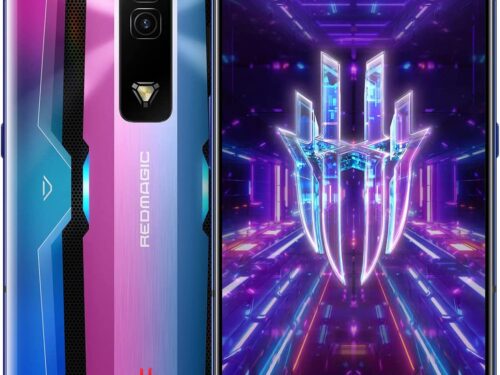 REDMAGIC 7 165Hz Gaming Phone with 6.8″ Screen and 64MP Camera, 5G Android Smartphone with Snapdragon 8 Gen 1 and 16GB+256GB, 4500mAh Battery and US Version Factory Unlocked Cell Phone Red&Blue
