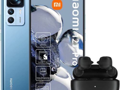 Xiaomi 12T PRO 5G + 4G LTE (256GB+8GB) Unlocked Worldwide (Only T-Mobile/Metro/Mint USA Market) 200MP Pro Camera 6.67″ 120Mhz + (w/Fast 51w Car Charger) (Blue Global Version)