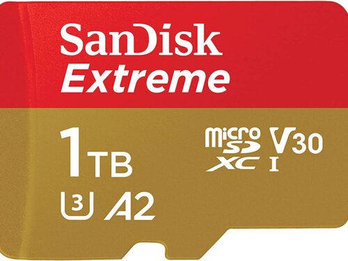 SanDisk 1TB Extreme microSDXC UHS-I Memory Card with Adapter – Up to 190MB/s, C10, U3, V30, 4K, 5K, A2, Micro SD Card- SDSQXAV-1T00-GN6MA