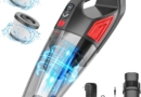 SRCO Handheld Vacuum Cordless, 9KPA Hand Vacuum Cordless Rechargeable with 2-Speed Strong Suction, Car Vacuum with 500ML Dustbin, Hand Held Vacuum Cleaner, Portable Vacuum for Home,Car,Pet Hair