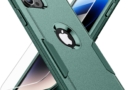 Scutum Designed for iPhone 14 Pro Max Case,[10 FT Military Grade Drop Protection] with [Screen Protector], 3 in 1 Non-Slip Heavy Duty Shockproof Phone Case,6.1 Inch, Midnight Green