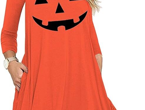 Women’s Scary Halloween Costume Tunic Length Halloween Dress